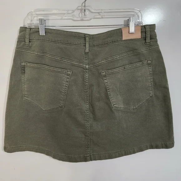 Paige Jessie Ivy Green Mini Skirt with Pockets, Size 31 - Picture 3 of 7